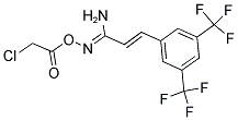 O1-(2-CHLOROACETYL)-3-[3,5-DI(TRIFLUOROMETHYL)PHENYL]PROP-2-ENEHYDROXIMAMIDE 结构式