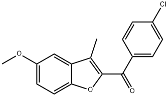 (4-Chlorophenyl)(5-methoxy-3-methyl-1-benzofuran-2-yl)methanone 结构式