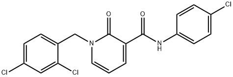 N-(4-CHLOROPHENYL)-1-(2,4-DICHLOROBENZYL)-2-OXO-1,2-DIHYDRO-3-PYRIDINECARBOXAMIDE 结构式