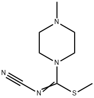 METHYL N-CYANO-4-METHYLTETRAHYDRO-1(2H)-PYRAZINECARBIMIDOTHIOATE 结构式