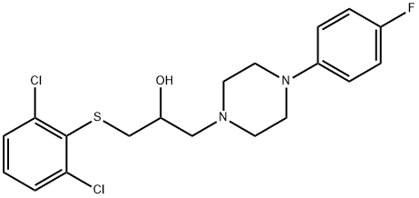 1-[(2,6-DICHLOROPHENYL)SULFANYL]-3-[4-(4-FLUOROPHENYL)PIPERAZINO]-2-PROPANOL 结构式