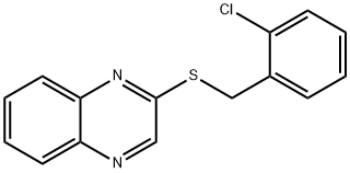 2-CHLOROBENZYL 2-QUINOXALINYL SULFIDE 结构式