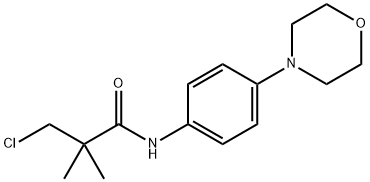 3-CHLORO-2,2-DIMETHYL-N-(4-MORPHOLINOPHENYL)PROPANAMIDE 结构式