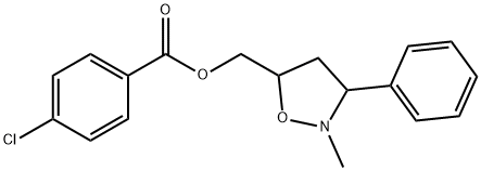 (2-METHYL-3-PHENYLTETRAHYDRO-5-ISOXAZOLYL)METHYL 4-CHLOROBENZENECARBOXYLATE 结构式