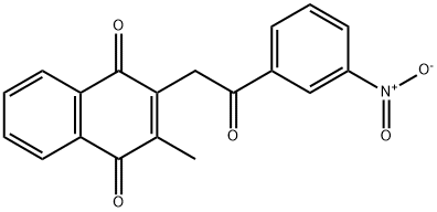 2-METHYL-3-[2-(3-NITROPHENYL)-2-OXOETHYL]NAPHTHOQUINONE 结构式