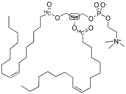 PHOSPHATIDYLCHOLINE, L-ALPHA-DIOLEOYL, [DIOLEOYL-1-14C] 结构式