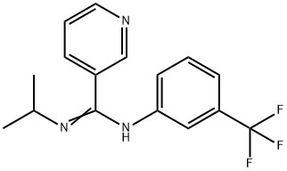 N'-ISOPROPYL-N-[3-(TRIFLUOROMETHYL)PHENYL]-3-PYRIDINECARBOXIMIDAMIDE 结构式
