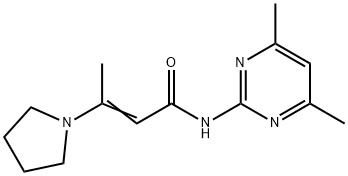 N-(4,6-DIMETHYL-2-PYRIMIDINYL)-3-(1-PYRROLIDINYL)-2-BUTENAMIDE 结构式