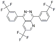 3-(TRIFLUOROMETHYL)-5,8-BIS[3-(TRIFLUOROMETHYL)PHENYL]PYRIDO[2,3-D]PYRIDAZINE 结构式