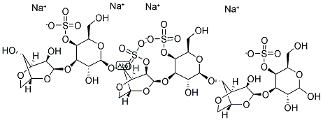 Neocarrabiose-2(4) 1,3,5-tetra-O-sulphate (Na+) 结构式