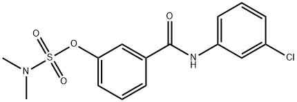 3-[(3-CHLOROANILINO)CARBONYL]PHENYL-N,N-DIMETHYLSULFAMATE 结构式