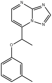 3-Methylphenyl 1-[1,2,4]triazolo[1,5-a]pyrimidin-7-ylethyl ether 结构式
