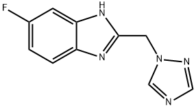 5-FLUORO-2-(1H-1,2,4-TRIAZOL-1-YLMETHYL)-1H-1,3-BENZIMIDAZOLE 结构式