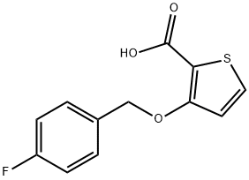 3-((4-氟苄基)氧基)噻吩-2-羧酸 结构式