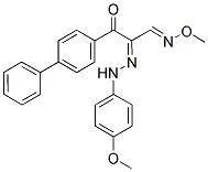 3-[1,1'-BIPHENYL]-4-YL-2-[2-(4-METHOXYPHENYL)HYDRAZONO]-3-OXOPROPANAL O-METHYLOXIME 结构式