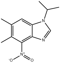 1-异丙基-5,6-二甲基-4-硝基-1H-苯并[D]咪唑 结构式