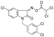 5-CHLORO-3-([(2,2-DICHLOROACETYL)OXY]IMINO)-1-(3,4-DICHLOROBENZYL)-1,3-DIHYDRO-2H-INDOL-2-ONE 结构式