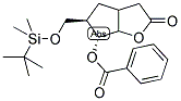 (-)-3-OXO-6-BETA-T-BUTYLDIMETHYLSILYLOXYMETHYL-7-ALPHA-BENZOYLOXY-2-OXABICYCLO[3.3.0]OCTAN 结构式