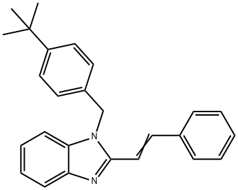 1-[4-(TERT-BUTYL)BENZYL]-2-STYRYL-1H-1,3-BENZIMIDAZOLE 结构式