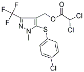 [5-[(4-CHLOROPHENYL)SULFANYL]-1-METHYL-3-(TRIFLUOROMETHYL)-1H-PYRAZOL-4-YL]METHYL 2,2-DICHLOROACETATE 结构式