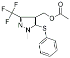 [1-METHYL-5-(PHENYLSULFANYL)-3-(TRIFLUOROMETHYL)-1H-PYRAZOL-4-YL]METHYL ACETATE 结构式