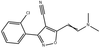 3-(2-CHLOROPHENYL)-5-[2-(DIMETHYLAMINO)VINYL]-4-ISOXAZOLECARBONITRILE 结构式