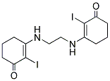 2-IODO-3-((2-((2-IODO-3-OXOCYCLOHEX-1-ENYL)AMINO)ETHYL)AMINO)CYCLOHEX-2-EN-1-ONE 结构式