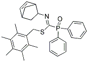 2,3,4,5,6-PENTAMETHYLBENZYL N-BICYCLO[2.2.1]HEPT-5-EN-2-YLOXO(DIPHENYL)PHOSPHORANECARBOXIMIDOTHIOATE 结构式