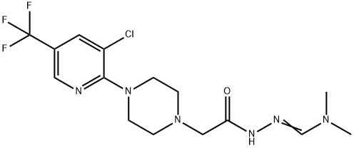 N'-(2-(4-[3-CHLORO-5-(TRIFLUOROMETHYL)-2-PYRIDINYL]PIPERAZINO)ACETYL)-N,N-DIMETHYLHYDRAZONOFORMAMIDE 结构式