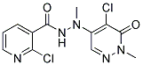 N'3-(5-CHLORO-1-METHYL-6-OXO-1,6-DIHYDROPYRIDAZIN-4-YL)-N'3-METHYL-2-CHLOROPYRIDINE-3-CARBOHYDRAZIDE 结构式