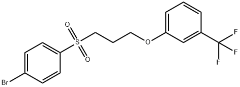 (4-Bromophenyl)(dioxo)(3-[3-(trifluoromethyl)phenoxy]propyl)-lambda6-sulfane 结构式