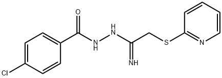N'-(4-Chlorobenzoyl)-2-(2-pyridinylsulfanyl)ethanehydrazonamide 结构式