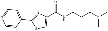 N-[3-(DIMETHYLAMINO)PROPYL]-2-(4-PYRIDINYL)-1,3-THIAZOLE-4-CARBOXAMIDE 结构式