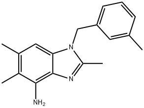 2,5,6-TRIMETHYL-1-(3-METHYLBENZYL)-1H-1,3-BENZIMIDAZOL-4-AMINE 结构式