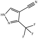 3-(三氟甲基)-1H-吡唑-4-甲腈 结构式