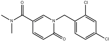 1-(2,4-DICHLOROBENZYL)-N,N-DIMETHYL-6-OXO-1,6-DIHYDRO-3-PYRIDINECARBOXAMIDE 结构式