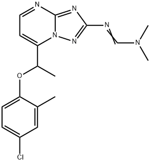N'-(7-[1-(4-CHLORO-2-METHYLPHENOXY)ETHYL][1,2,4]TRIAZOLO[1,5-A]PYRIMIDIN-2-YL)-N,N-DIMETHYLIMINOFORMAMIDE 结构式