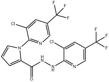 N',1-BIS[3-CHLORO-5-(TRIFLUOROMETHYL)-2-PYRIDINYL]-1H-PYRROLE-2-CARBOHYDRAZIDE 结构式