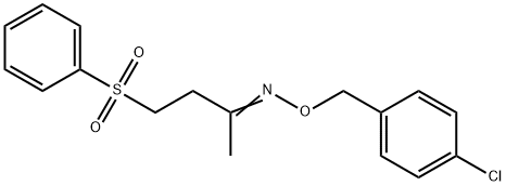 4-(PHENYLSULFONYL)-2-BUTANONE O-(4-CHLOROBENZYL)OXIME 结构式