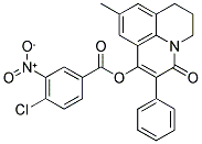 9-METHYL-5-OXO-6-PHENYL-2,3-DIHYDRO-1H,5H-PYRIDO[3,2,1-IJ]QUINOLIN-7-YL 4-CHLORO-3-NITROBENZOATE 结构式