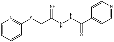 N'-ISONICOTINOYL-2-(2-PYRIDINYLSULFANYL)ETHANEHYDRAZONAMIDE 结构式