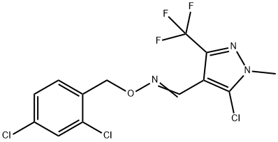 5-CHLORO-1-METHYL-3-(TRIFLUOROMETHYL)-1H-PYRAZOLE-4-CARBALDEHYDE O-(2,4-DICHLOROBENZYL)OXIME 结构式