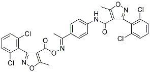 1-Aza-2-(4-((3-(2,6-dichlorophenyl)-5-methylisoxazol-4-yl)carbonylamino)phenyl)prop-1-enyl3-(2,6-dichlorophenyl)-5-methylisoxazole-4-carboxylate 结构式