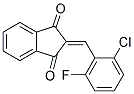 2-((2-CHLORO-6-FLUOROPHENYL)METHYLENE)INDANE-1,3-DIONE 结构式