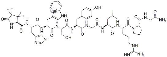 GONADOTROPHIN RELEASING HORMONE [PYROGLUTAMYL-3,4-3H]- 结构式