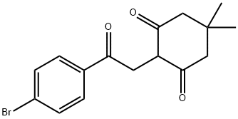 2-(2-(4-溴苯基)-2-氧乙基)-5,5-二甲基环己烷-1,3-二酮 结构式