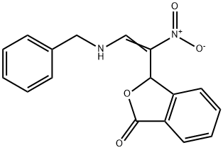 3-[2-(BENZYLAMINO)-1-NITROVINYL]-2-BENZOFURAN-1(3H)-ONE 结构式