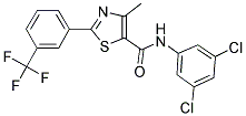 N-(3,5-DICHLOROPHENYL)-4-METHYL-2-[3-(TRIFLUOROMETHYL)PHENYL]-1,3-THIAZOLE-5-CARBOXAMIDE 结构式