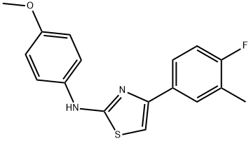 (4-(4-FLUORO-3-METHYLPHENYL)(2,5-THIAZOLYL))(4-METHOXYPHENYL)AMINE 结构式