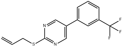 2-(ALLYLSULFANYL)-5-[3-(TRIFLUOROMETHYL)PHENYL]PYRIMIDINE 结构式